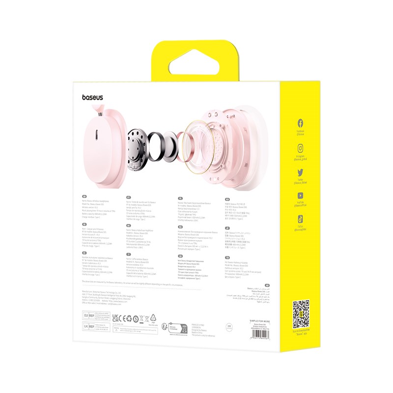 Baseus Bowie D05 Wireless headphones Pink Baseus Bowie D05 Wireless headphones Pink