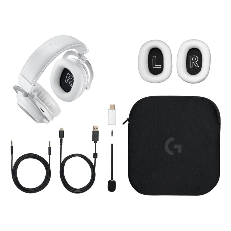 Logitech G 981-001269 headphones/headset Wireless Head-band Gaming Bluetooth White Logitech G 981-001269 headphones/headset Wireless Head-band Gaming Bluetooth White