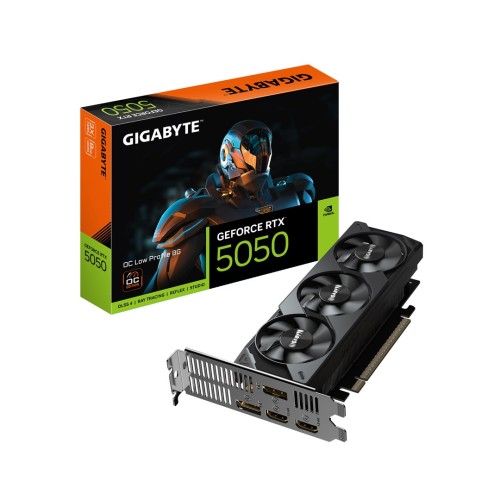 GIGABYTE GeForce RTX 5050 OC Low Profile 8G Graphics Card - 8GB GDDR6, 128bit, PCI-E 5.0, 2587MHz Core Clock, 2 x DP, 2 x HDMI, NVIDIA DLSS 4, GV-N5050OC-8GL GIGABYTE GeForce RTX 5050 OC Low Profile 8G Graphics Card - 8GB GDDR6, 128bit, PCI-E 5.0, 2587MHz Core Clock, 2 x DP, 2 x HDMI, NVIDIA DLSS 4, GV-N5050OC-8GL