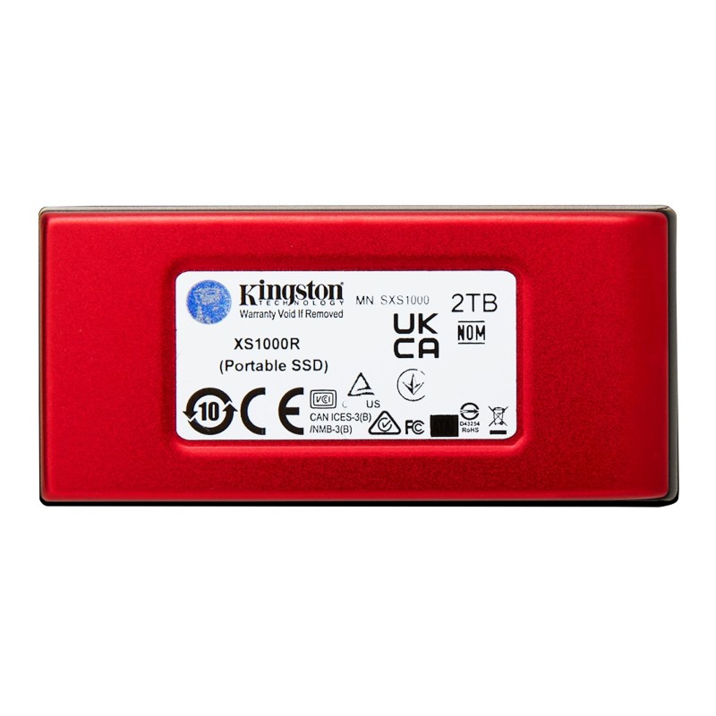 Kingston Technology 2TB XS1000 Red External USB 3.2 Gen 2 Portable Solid State Drive Kingston Technology 2TB XS1000 Red External USB 3.2 Gen 2 Portable Solid State Drive