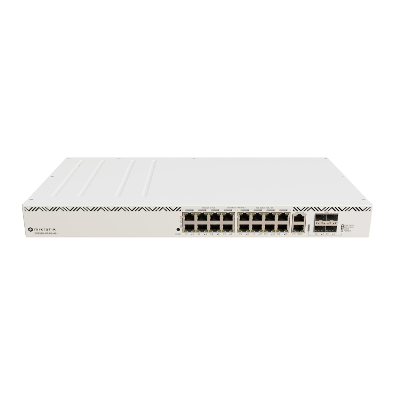 Switch Mikrotik CRS320-8P-8B-4S+RM 21p PoE (PoE+: 8; PoE++: 8; ) 600/963W Managed Gigabit/10G