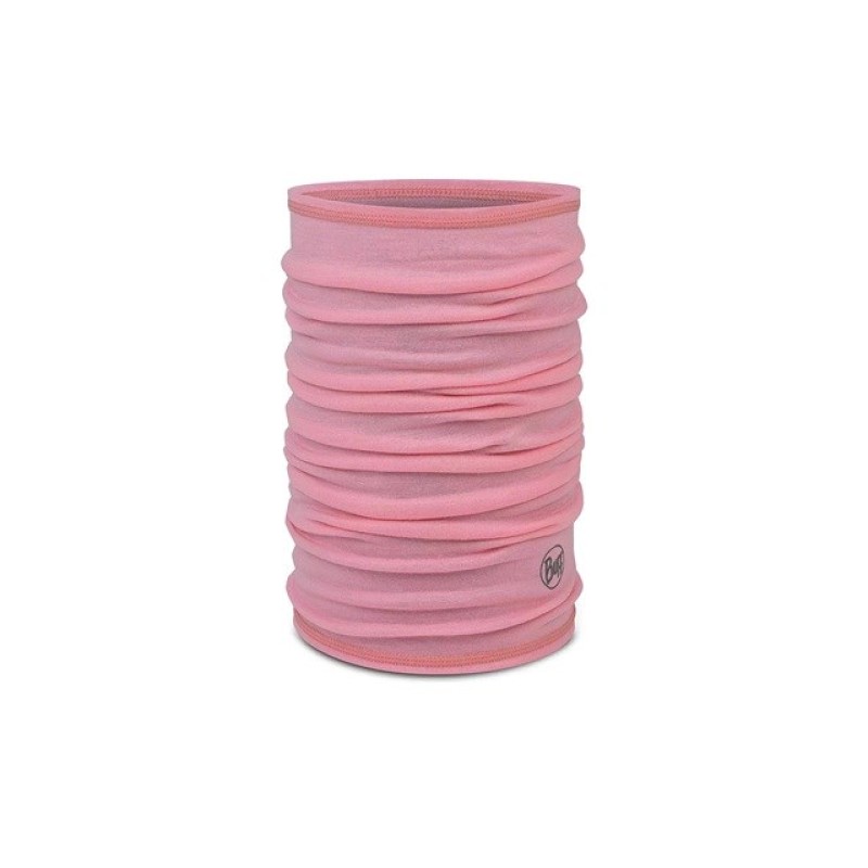 Buff Merino Lightweight Jr Solid Children's merino wool neck warmer Pink