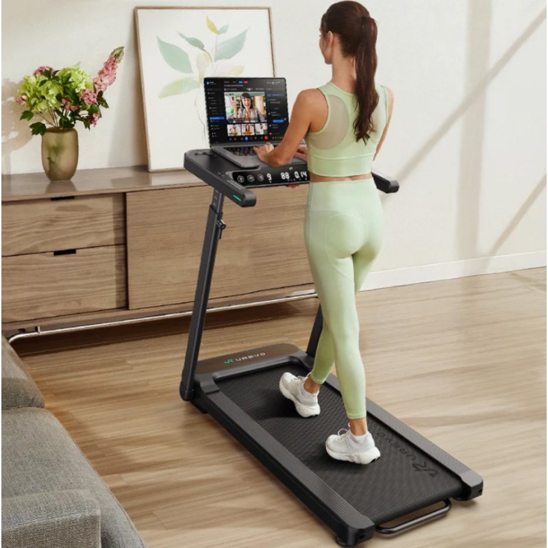 Treadmill with built-in work and exercise desk UREVO Foldi 3S