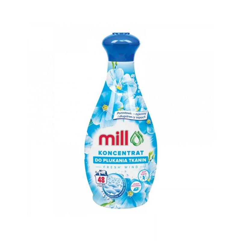 MILL Fabric softener concentrate FRESH WIND 1.3 l, 48 rinses MILL Fabric softener concentrate FRESH WIND 1.3 l, 48 rinses