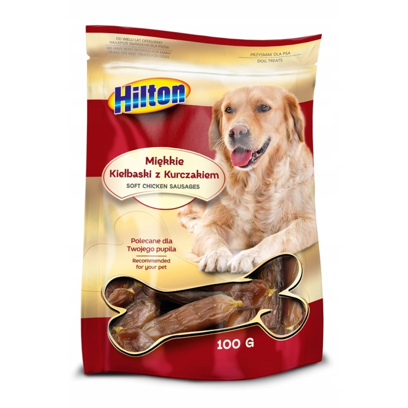 HILTON Soft chicken sausages - dog treat - 100g