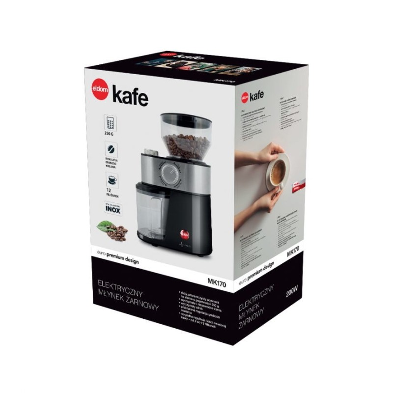 ELDOM MK170 KAFE 200 W Black, Stainless steel ELDOM MK170 KAFE 200 W Black, Stainless steel