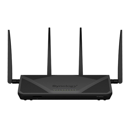 Synology RT2600AC wireless router Gigabit Ethernet Dual-band (2.4 GHz / 5 GHz) Black Synology RT2600AC wireless router Gigabit Ethernet Dual-band (2.4 GHz / 5 GHz) Black