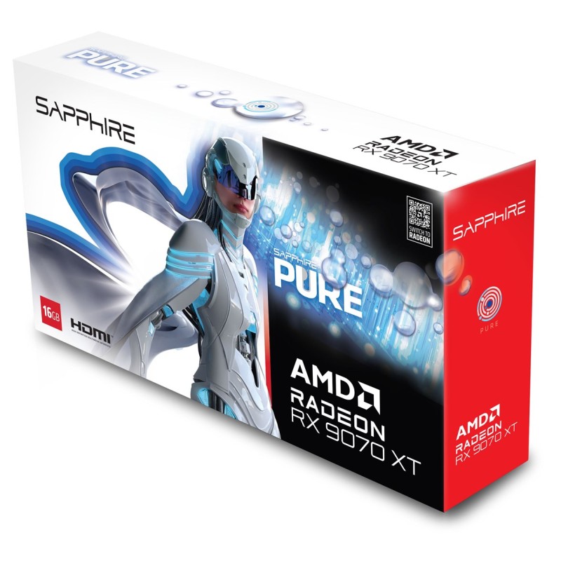 Sapphire PURE Radeon RX 9070 XT AMD 16 GB GDDR6 Sapphire PURE Radeon RX 9070 XT AMD 16 GB GDDR6