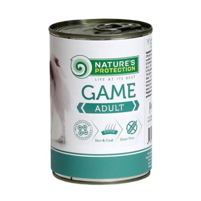 NATURE'S PROTECTION Adult Game - wet dog food - 400 g