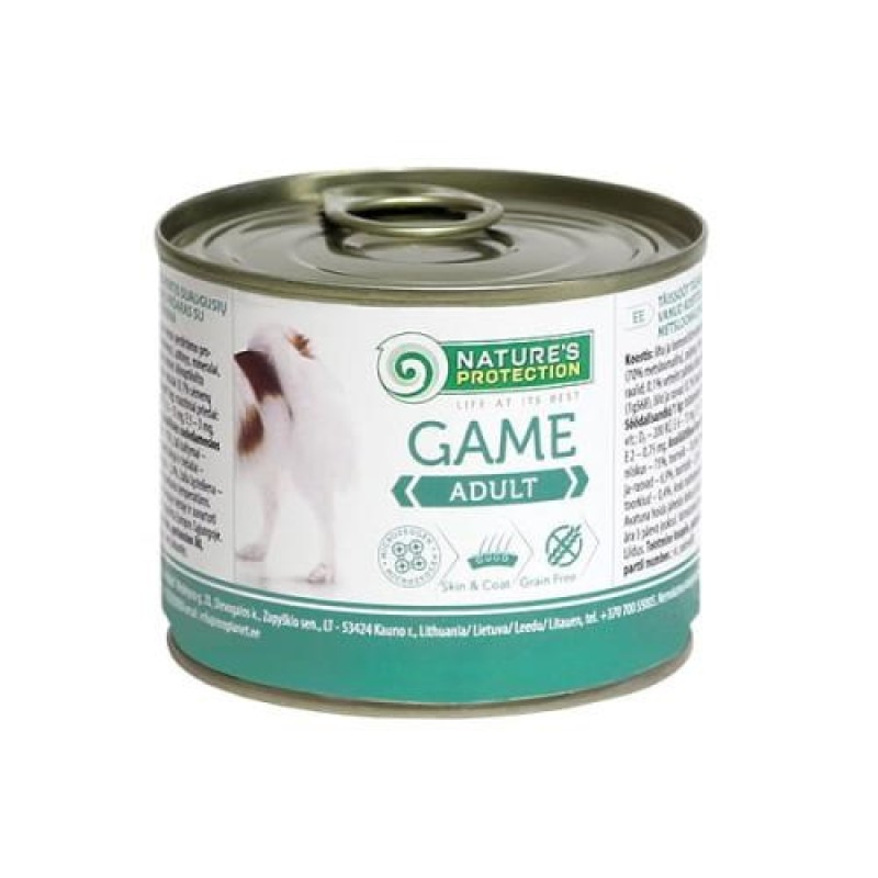 NATURE'S PROTECTION Adult Game - wet dog food - 200 g