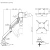Maclean MC-968 Double Arm Monitor Mount with Gas Spring 17-57