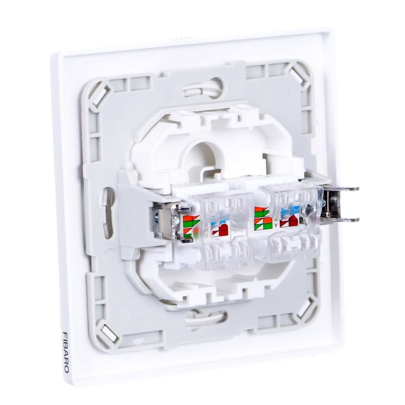 Fibaro Walli N socket-outlet 2 x RJ-45 White Fibaro Walli N socket-outlet 2 x RJ-45 White
