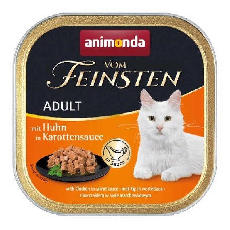 ANIMONDA Vom Feinsten Adult Chicken in carrot sauce - wet cat food - 100g