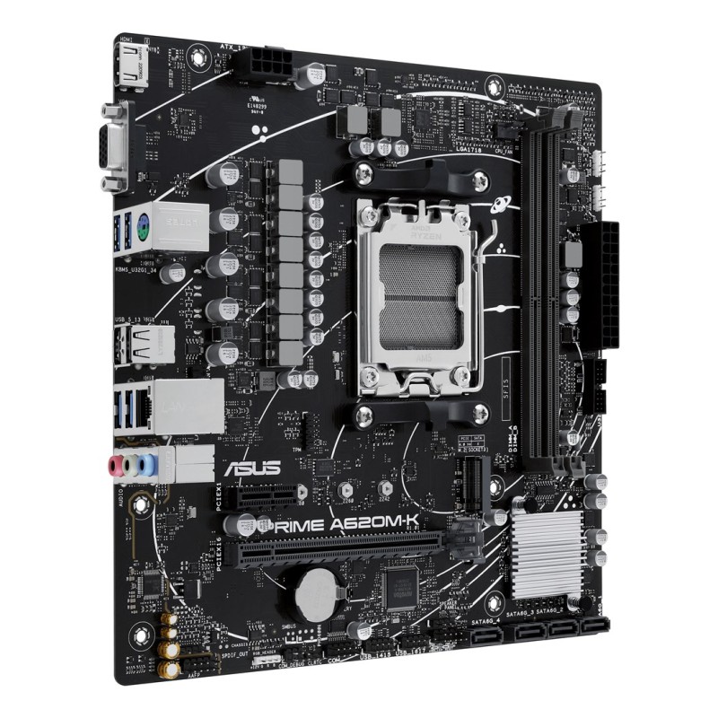 ASUS PRIME A620M-K AMD A620 Socket AM5 micro ATX ASUS PRIME A620M-K AMD A620 Socket AM5 micro ATX