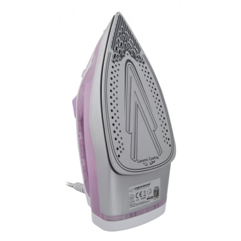 Esperanza EHI004 iron Dry & Steam iron Ceramic soleplate 2400 W Purple, White Esperanza EHI004 iron Dry & Steam iron Ceramic soleplate 2400 W Purple, White