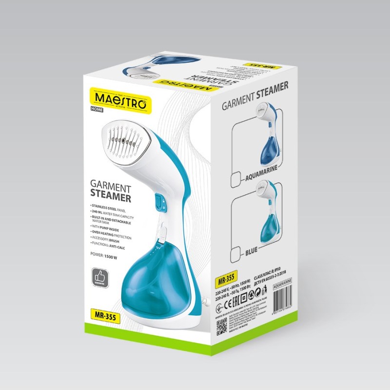 Clothes steamer 1500W Maestro MR-355-AQUAMARINE