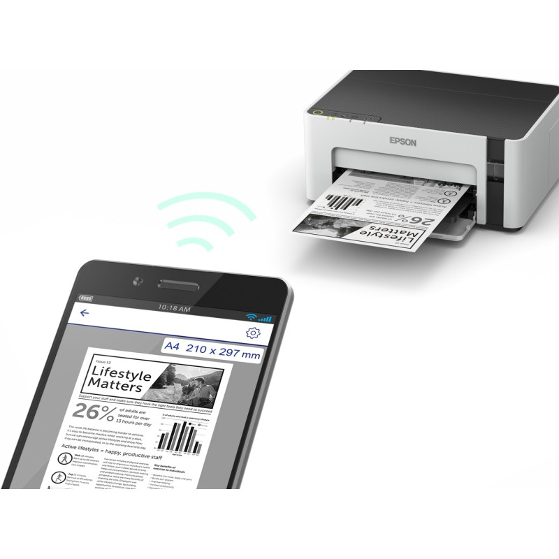 Epson EcoTank M1120 inkjet printer 1440 x 720 DPI A4 Wi-Fi Epson EcoTank M1120 inkjet printer 1440 x 720 DPI A4 Wi-Fi
