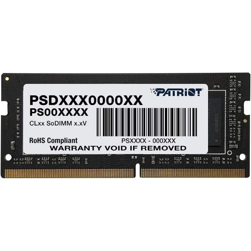 Patriot SO-DIMM DDR4 16GB 3200MHz Bulk Rank1 2Gx8 Patriot SO-DIMM DDR4 16GB 3200MHz Bulk Rank1 2Gx8