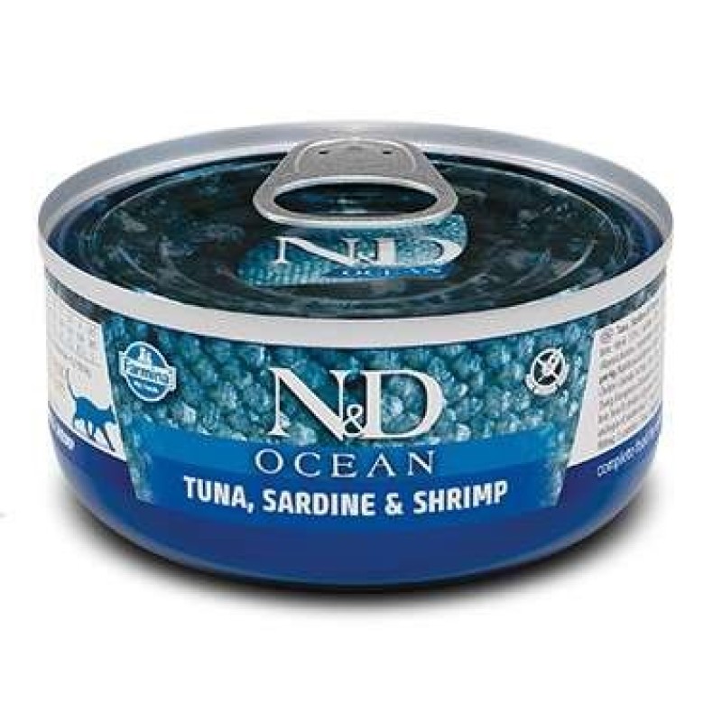 FARMINA N&D CAT OCEAN TUNA,SARDINE&SHRIMPS 70g