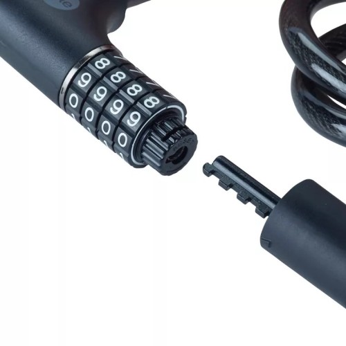 Bicycle cable with combination lock and key - YCC0/12/100/2 Black Bicycle cable with combination lock and key - YCC0/12/100/2 Black