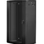 Lanberg WF01-6422-10B rack cabinet 22U Wall mounted rack Black