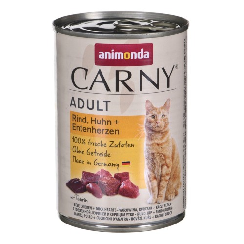 ANIMONDA Carny Adult Beef, chicken and duck hearts - wet cat food - 400 g