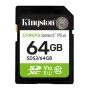 Kingston Technology 64GB SDXC Canvas Select Plus Gen3 100MB/s C10 UHS-I U1 V10