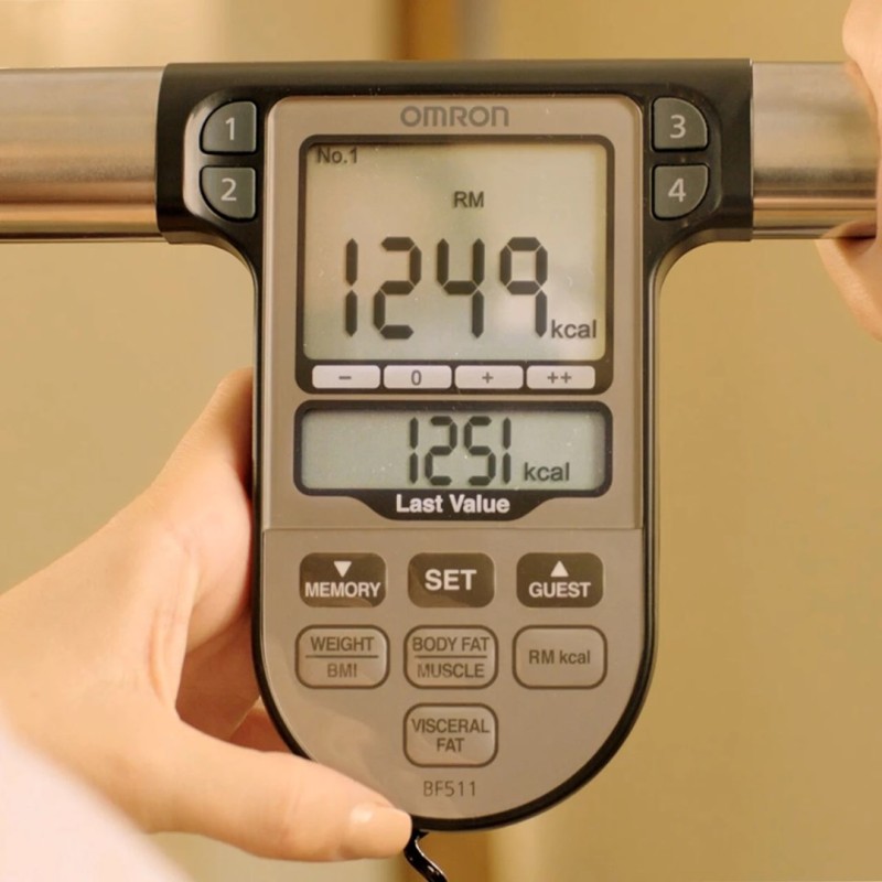 Omron BF511 Square Blue Electronic personal scale Omron BF511 Square Blue Electronic personal scale
