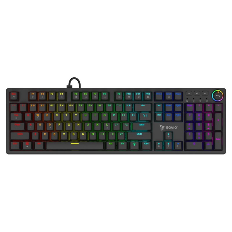 SAVIO STYX Mechanical Keyboard Outemu Red, Hot Swap, RGB