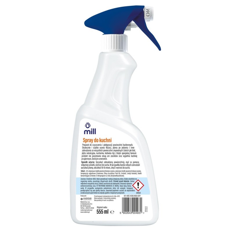 Mill Kitchen cleaning spray 555 ml Mill Kitchen cleaning spray 555 ml