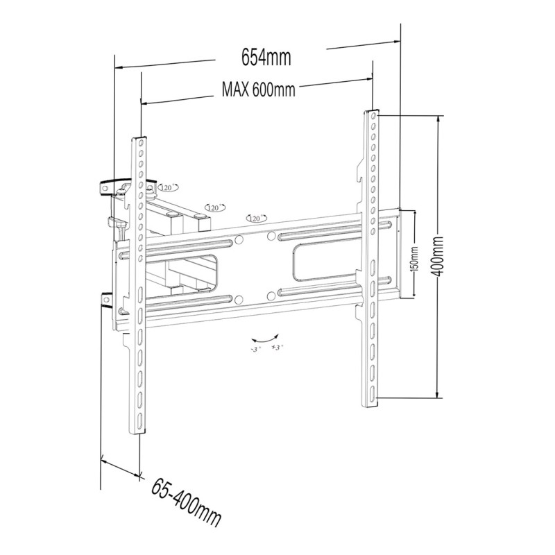 37-80'' 50 kg double arm TV mount 37-80'' 50 kg double arm TV mount