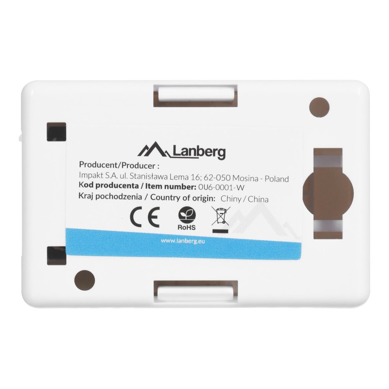 LANBERG SURFACE MOUNTING SOCKET CAT.6 1XRJ45 WHITE LANBERG SURFACE MOUNTING SOCKET CAT.6 1XRJ45 WHITE