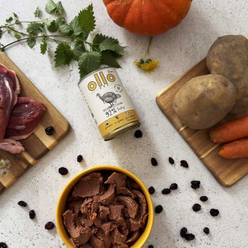 OLLO Pure Turkey - wet dog food - 850g