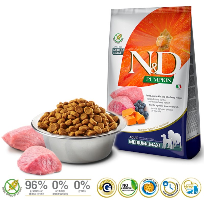 Farmina Pet Food LAMB & BLUEBERRY ADULT MEDIUM & MAXI Farmina Pet Food LAMB & BLUEBERRY ADULT MEDIUM & MAXI