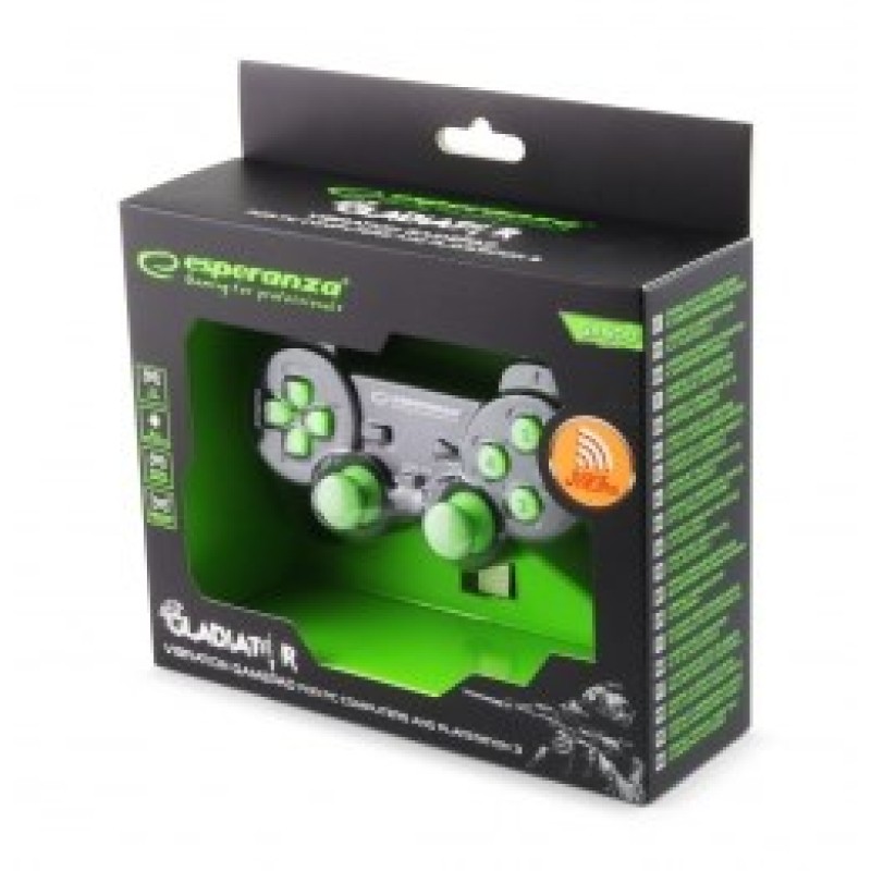 Esperanza EGG108G Gaming Controller Gamepad PC,Playstation 3 Analogue / Digital USB 2.0 Black,Green Esperanza EGG108G Gaming Controller Gamepad PC,Playstation 3 Analogue / Digital USB 2.0 Black,Green