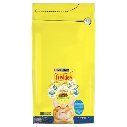 FRISKIES Sterilized Salmon and tuna with vegetables - dry cat food - 1,5 kg FRISKIES Sterilized Salmon and tuna with vegetables - dry cat food - 1,5 kg