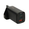 iBOX C-65 Black, GaN 65W universal charger UK plug
