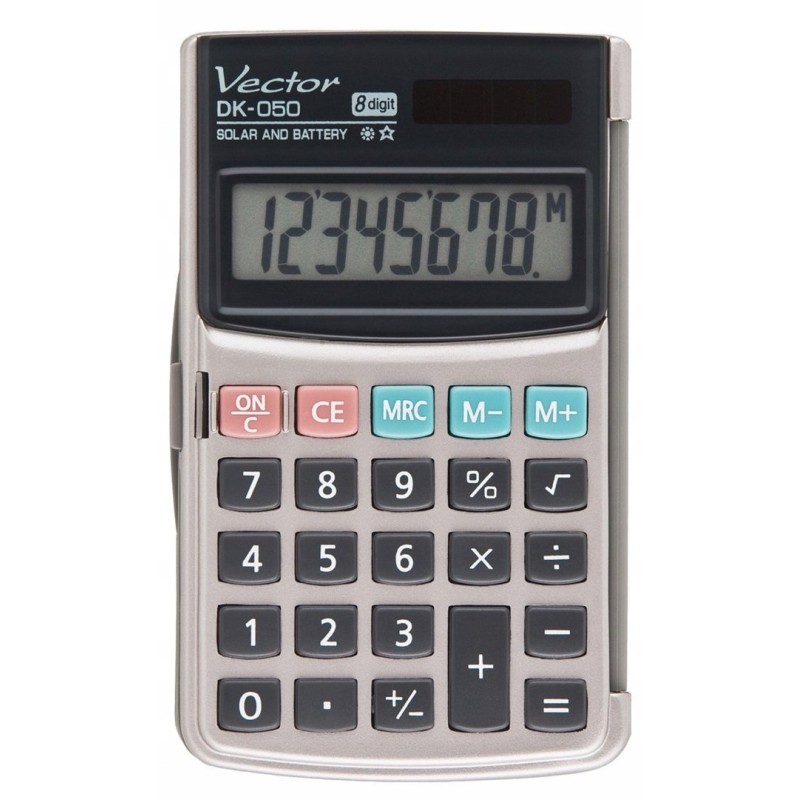 Vector DK-050 Pocket Calculator, Grey