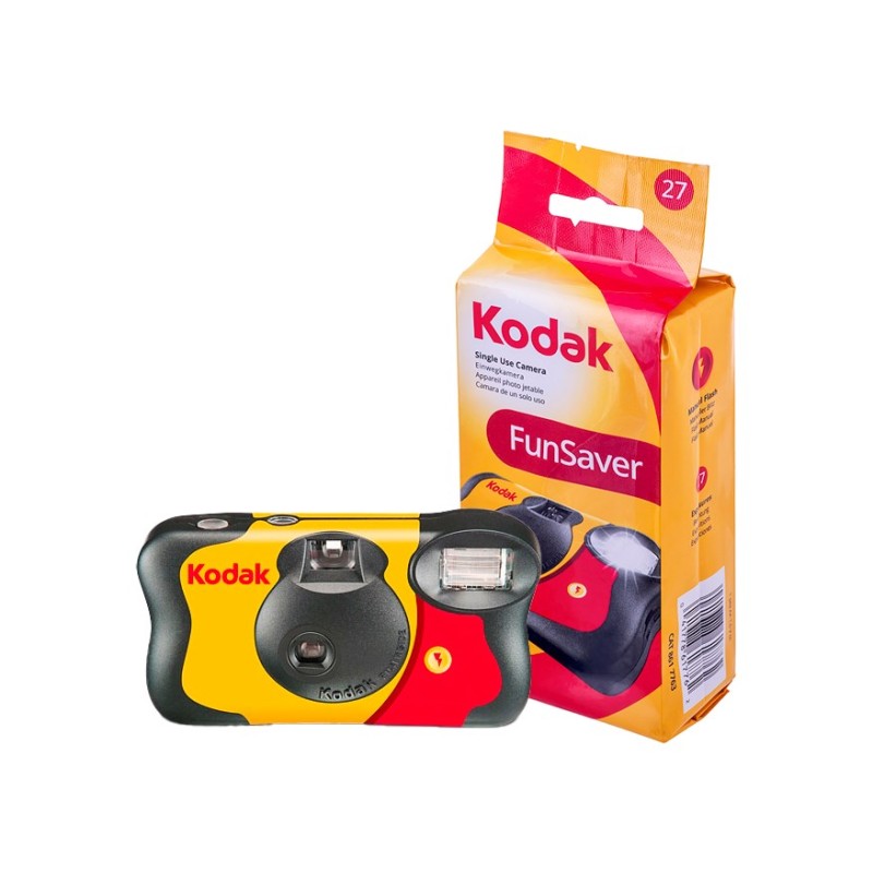 Kodak FunSaver flash disposable camera, colour film and flash, 27 photos, ISO 400 Kodak FunSaver flash disposable camera, colour film and flash, 27 photos, ISO 400