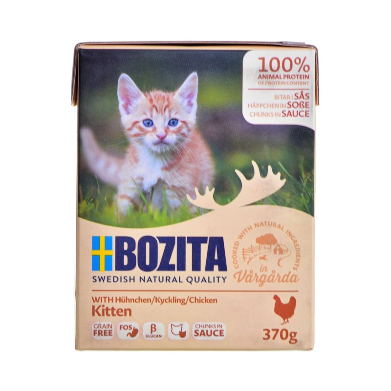 Cat food Bozita Chunks in sauce with Chicken for Kitten 370g Cat food Bozita Chunks in sauce with Chicken for Kitten 370g