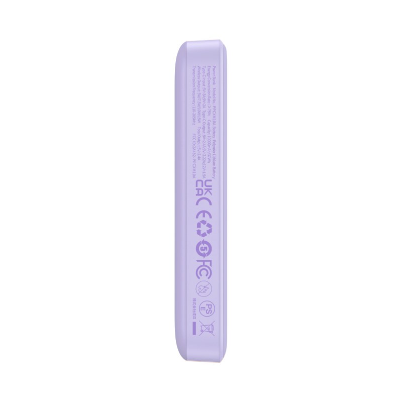 Baseus P10059001513-00 Lithium polymer (LiPo) power bank 10000 mAh Wireless charging Purple Baseus P10059001513-00 Lithium polymer (LiPo) power bank 10000 mAh Wireless charging Purple