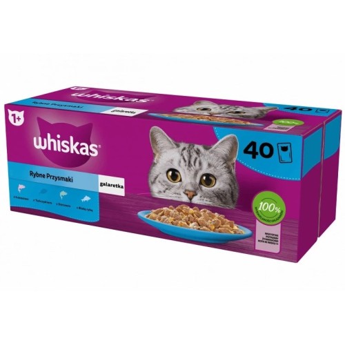 WHISKAS Fish Favourites in jelly - wet cat food - 40x85 g WHISKAS Fish Favourites in jelly - wet cat food - 40x85 g