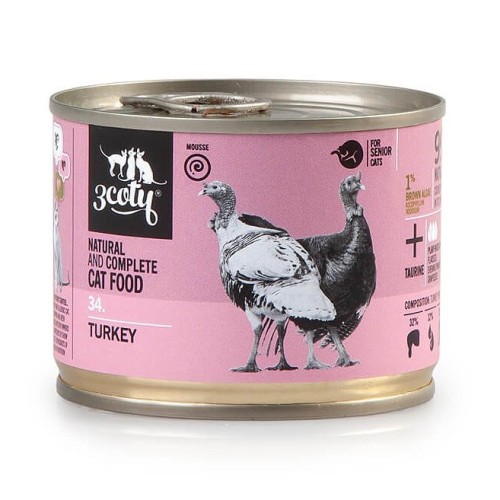 3COTY 34. Turkey Senior - wet cat food - 180g