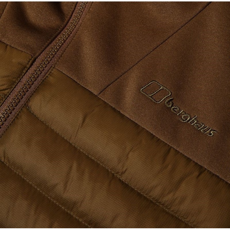 Men's Berghaus Hooded Hybrid Jacket size M brown Men's Berghaus Hooded Hybrid Jacket size M brown