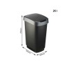 ROTHO Twist Silver - trash bin – 25l ROTHO Twist Silver - trash bin – 25l