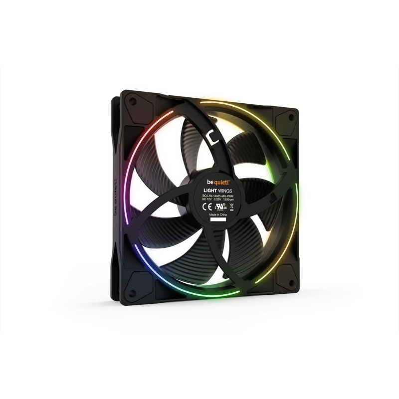 be quiet! Light Wings 140mm ARGB PWM Fan Black 3 Pack be quiet! Light Wings 140mm ARGB PWM Fan Black 3 Pack