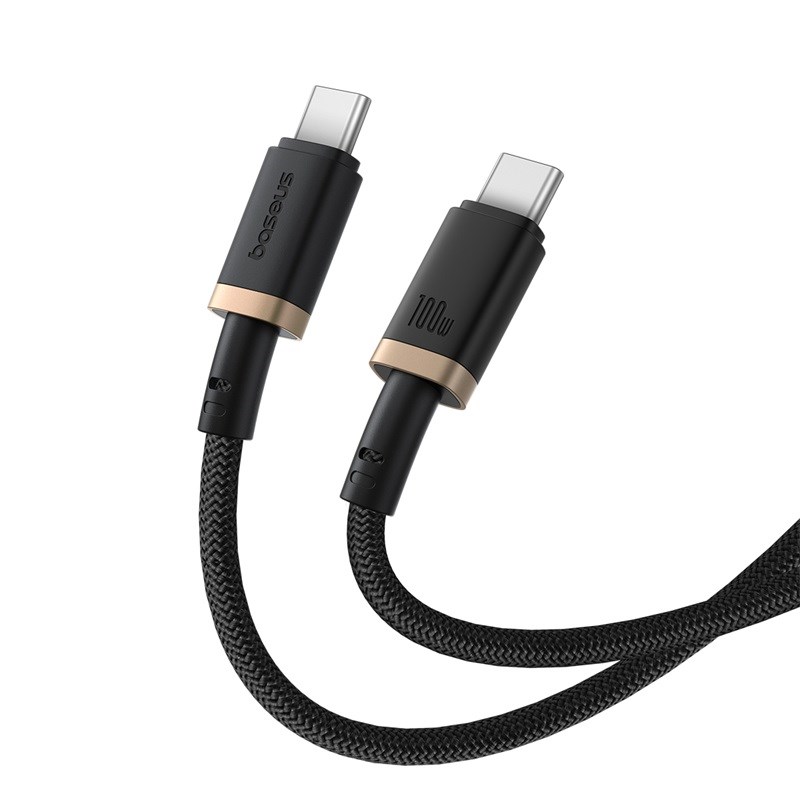 Baseus Dura Type C to Type C 100 W fast charging cable 1 m Black, Gold Baseus Dura Type C to Type C 100 W fast charging cable 1 m Black, Gold