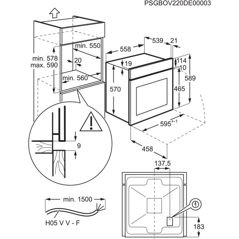 Oven with catalytic converter Electrolux EOF5C50BZ 65 L black Oven with catalytic converter Electrolux EOF5C50BZ 65 L black