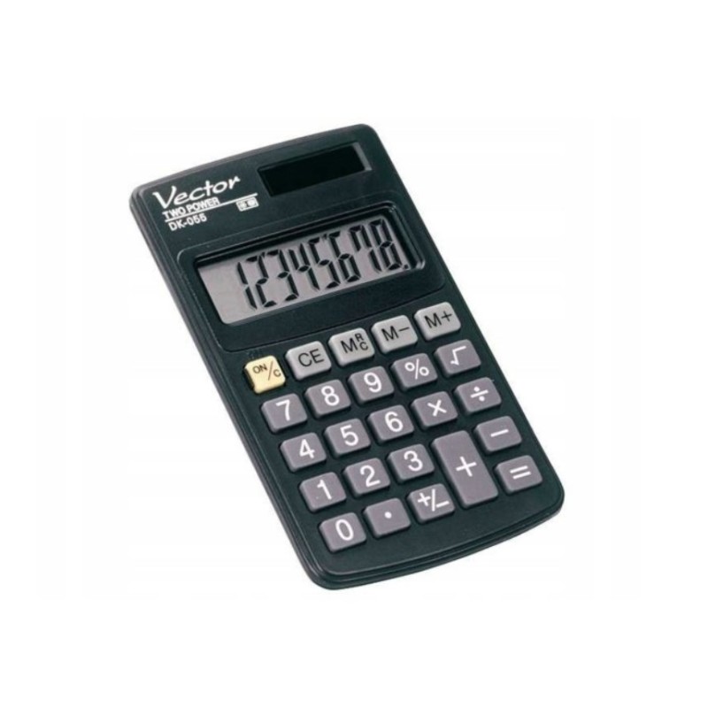 Vector DK-055 Pocket Calculator, Black Vector DK-055 Pocket Calculator, Black