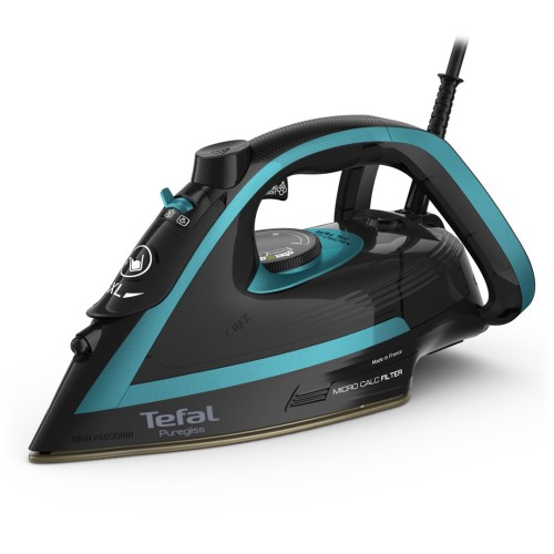 Tefal Puregliss FV8066 Dry & Steam iron Durilium AirGlide Autoclean soleplate 3000 W Black, Blue Tefal Puregliss FV8066 Dry & Steam iron Durilium AirGlide Autoclean soleplate 3000 W Black, Blue